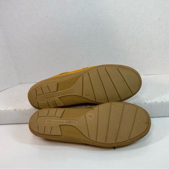 Hush Puppies Orange Suede Moccasins Fur Lined Loafer Slippers Women's Size 9 - Picture 12 of 15